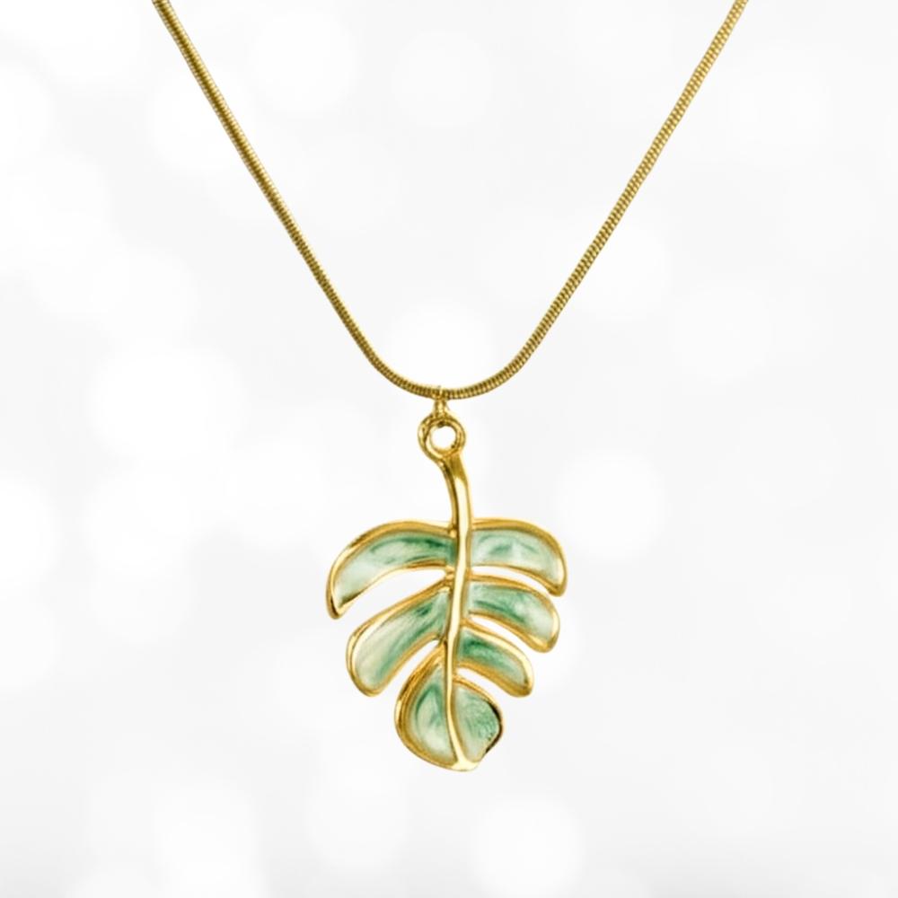Monstera Leaf Pendant Necklace - NovaSmartLinks