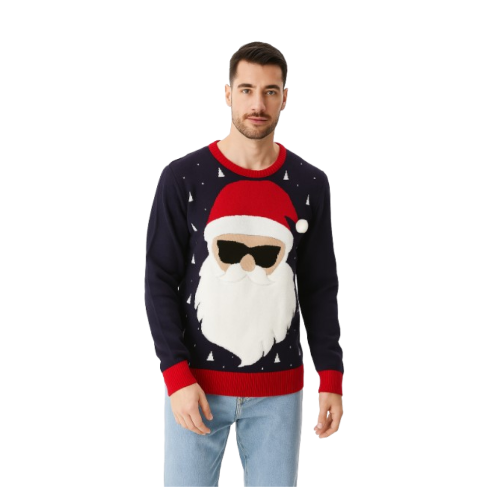 Couple - Smart Santa in Shades Sweater with Pom pom - NovaSmartLinks