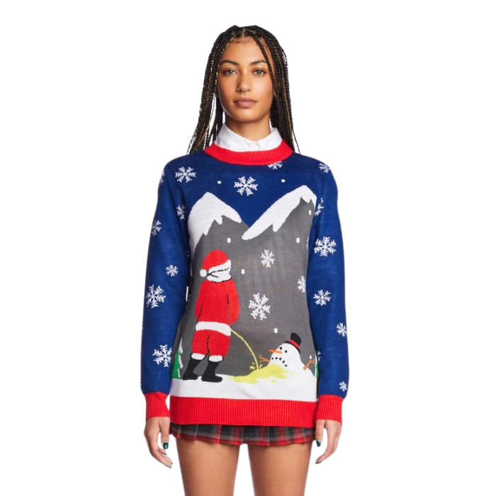 Santa Peeing On Melting Snowman  Sweater - NovaSmartLinks