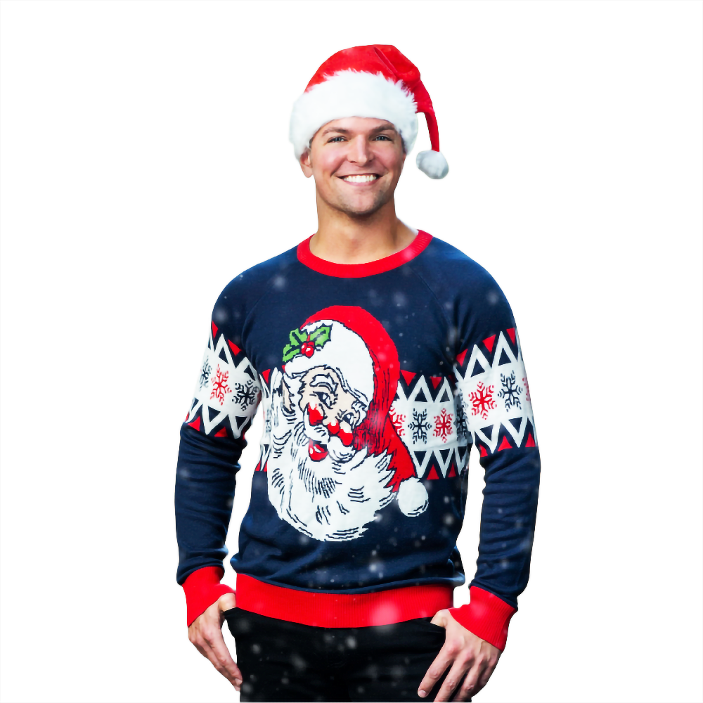 Vintage Laughing Santa  Sweater - NovaSmartLinks