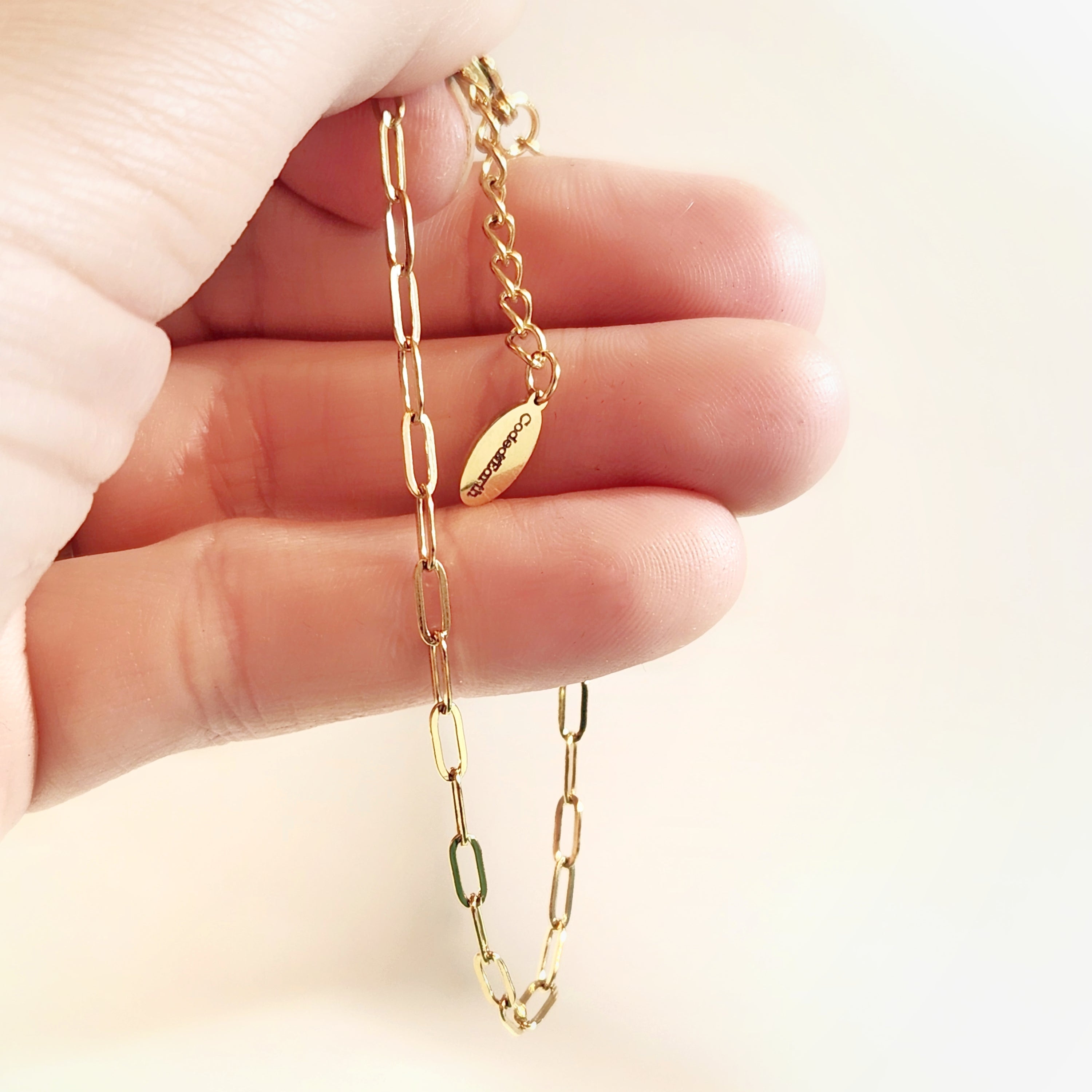 Gold Plated Stainless Steel Paperclip Bracelet - NovaSmartLinks