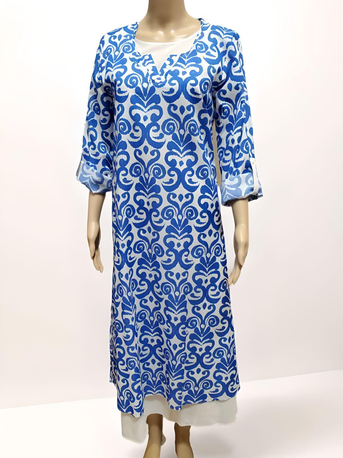Printed Long Dress - NovaSmartLinks