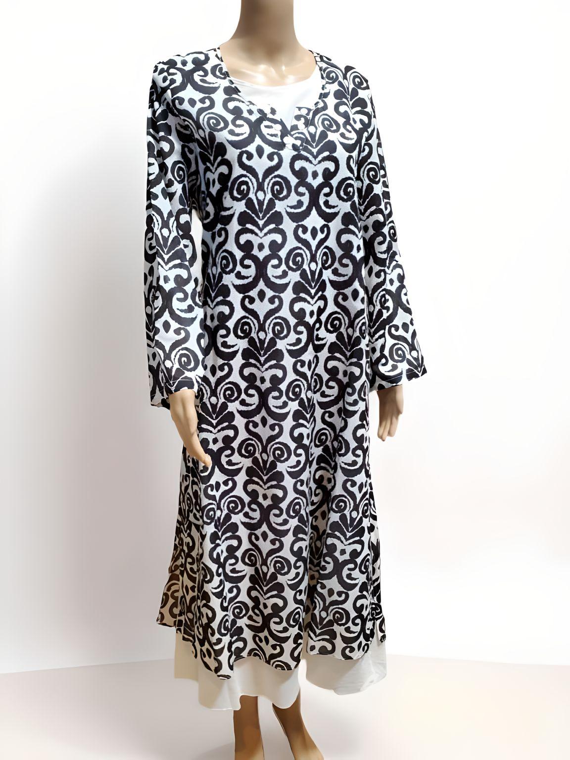 Printed Long Dress - NovaSmartLinks