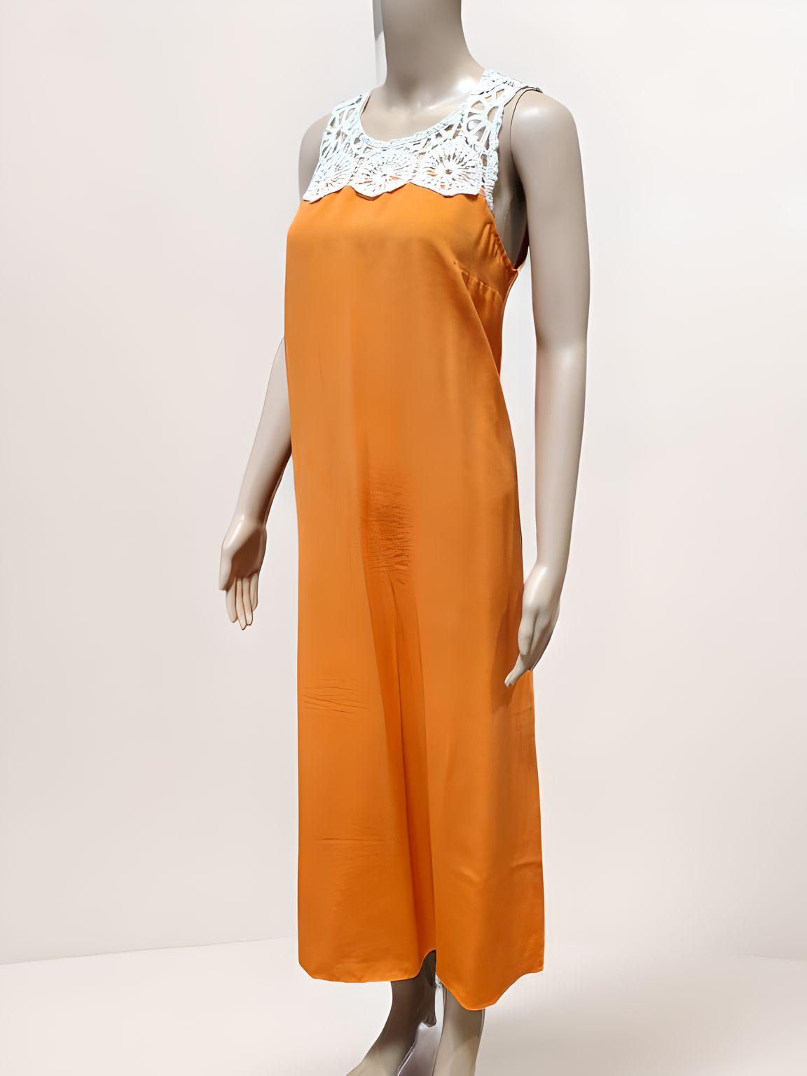 Sleeveless Long Dress with Crochet - NovaSmartLinks