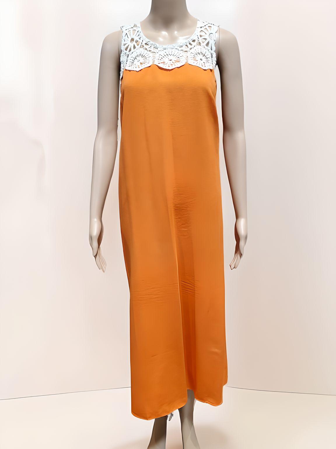 Sleeveless Long Dress with Crochet - NovaSmartLinks