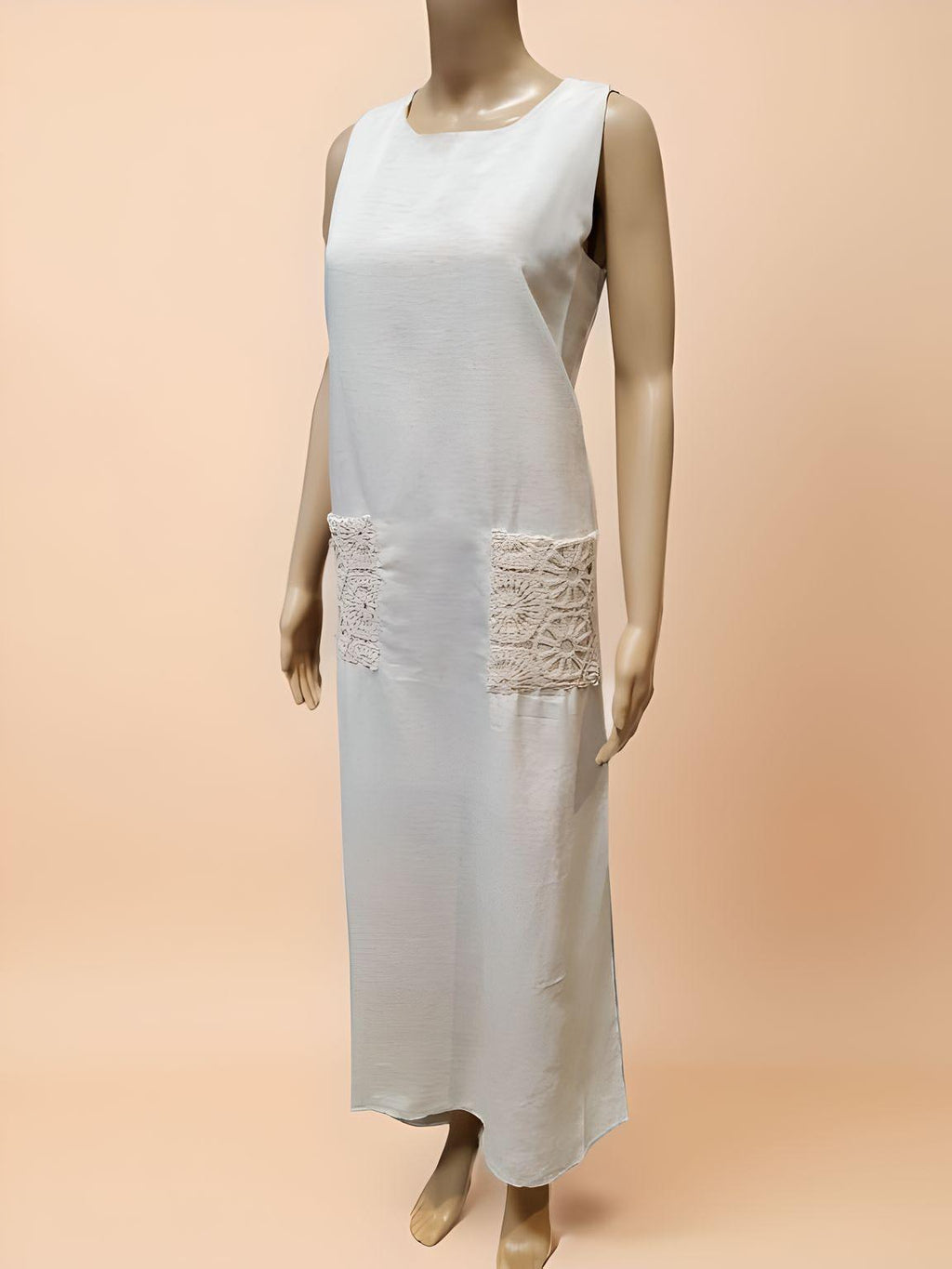 Sleeveless Crochet Pocket Dress - NovaSmartLinks