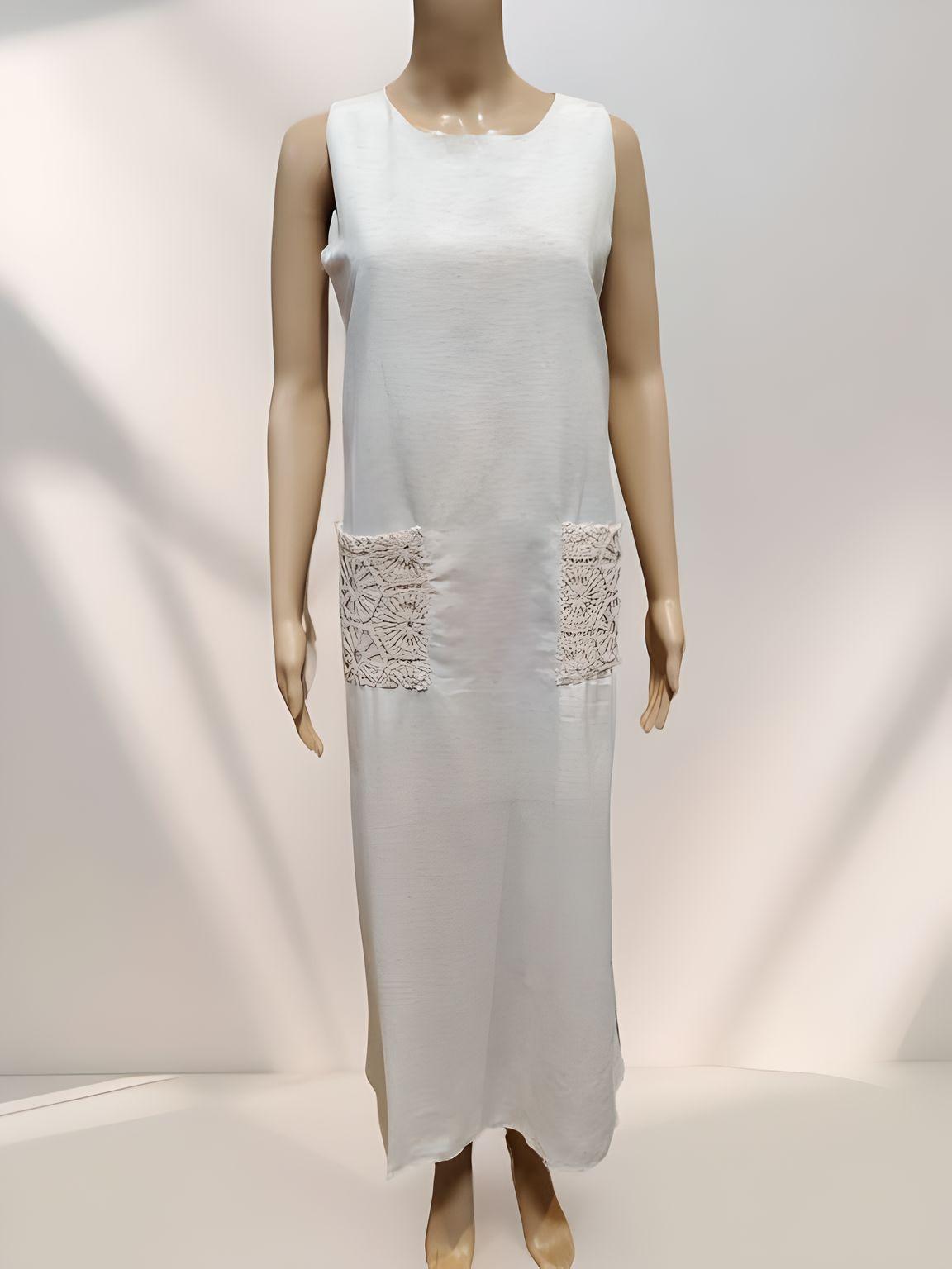 Sleeveless Crochet Pocket Dress - NovaSmartLinks