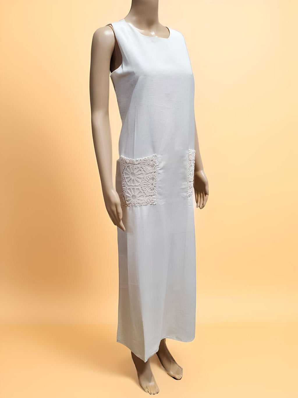 Sleeveless Crochet Pocket Dress - NovaSmartLinks