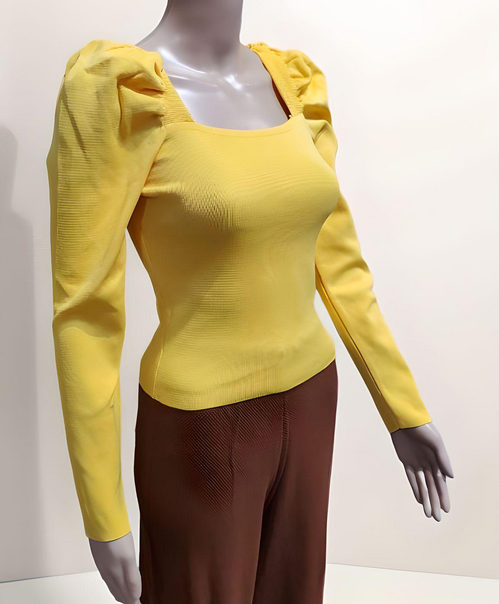 Woven Full Sleeve Blouse Ruched Shoulder - NovaSmartLinks