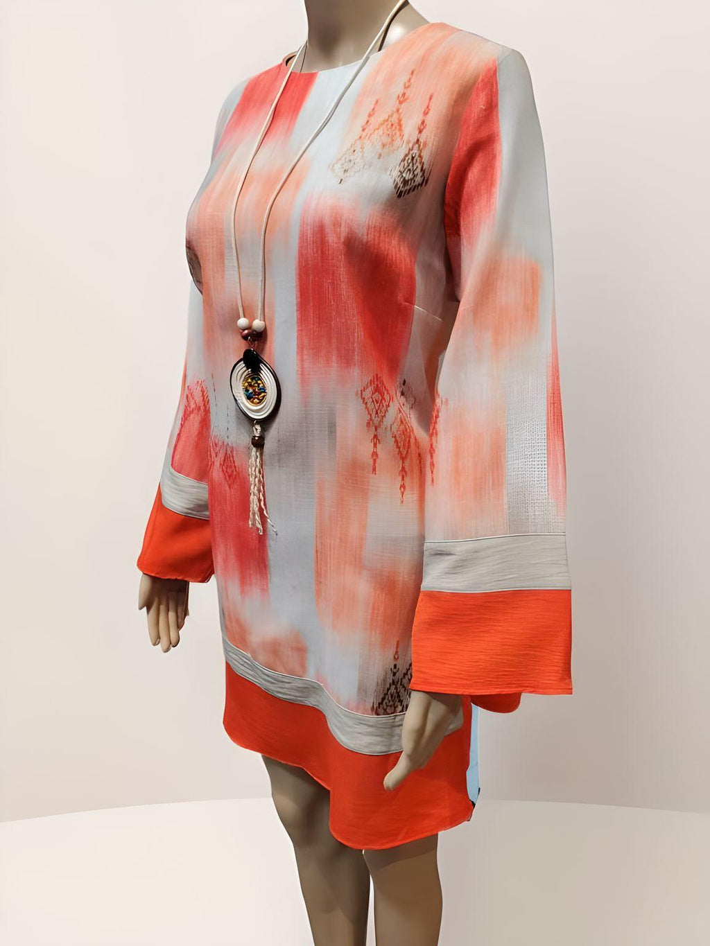 Printed Long Sleeve Tunic - NovaSmartLinks