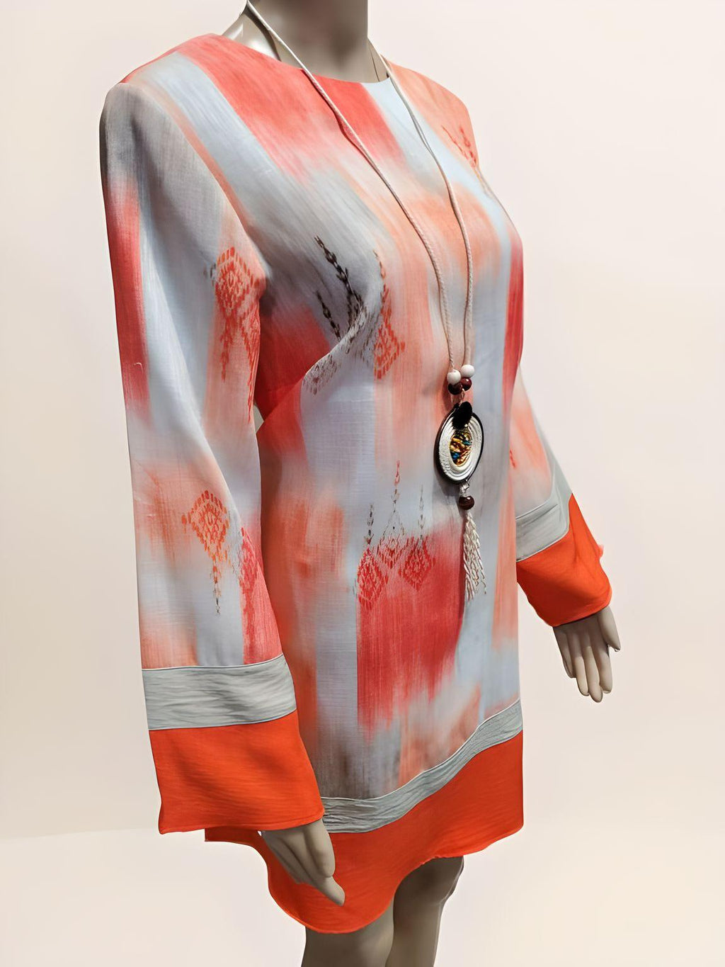 Printed Long Sleeve Tunic - NovaSmartLinks