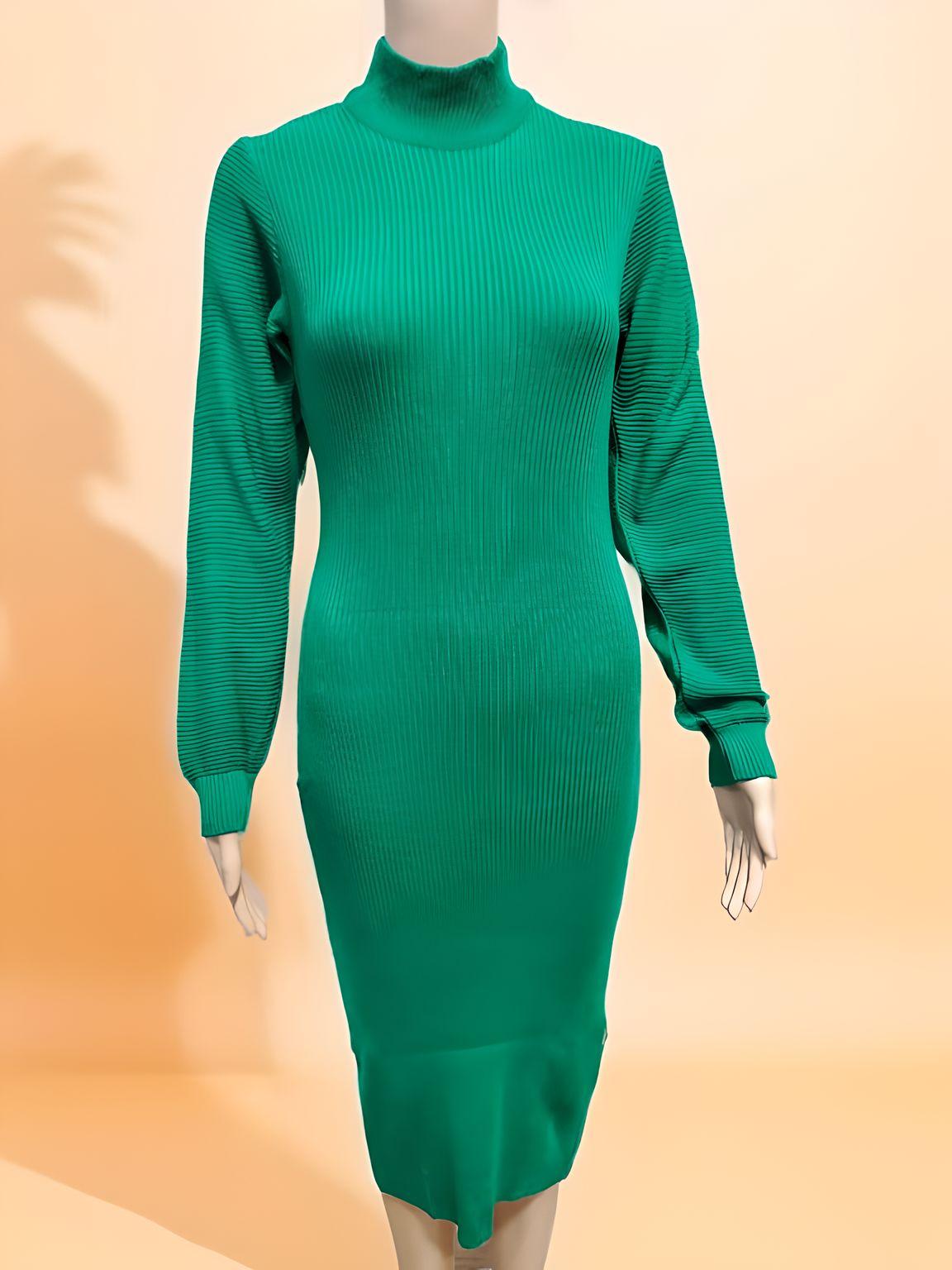Elegant Body-Con Full Sleeves Dress - NovaSmartLinks
