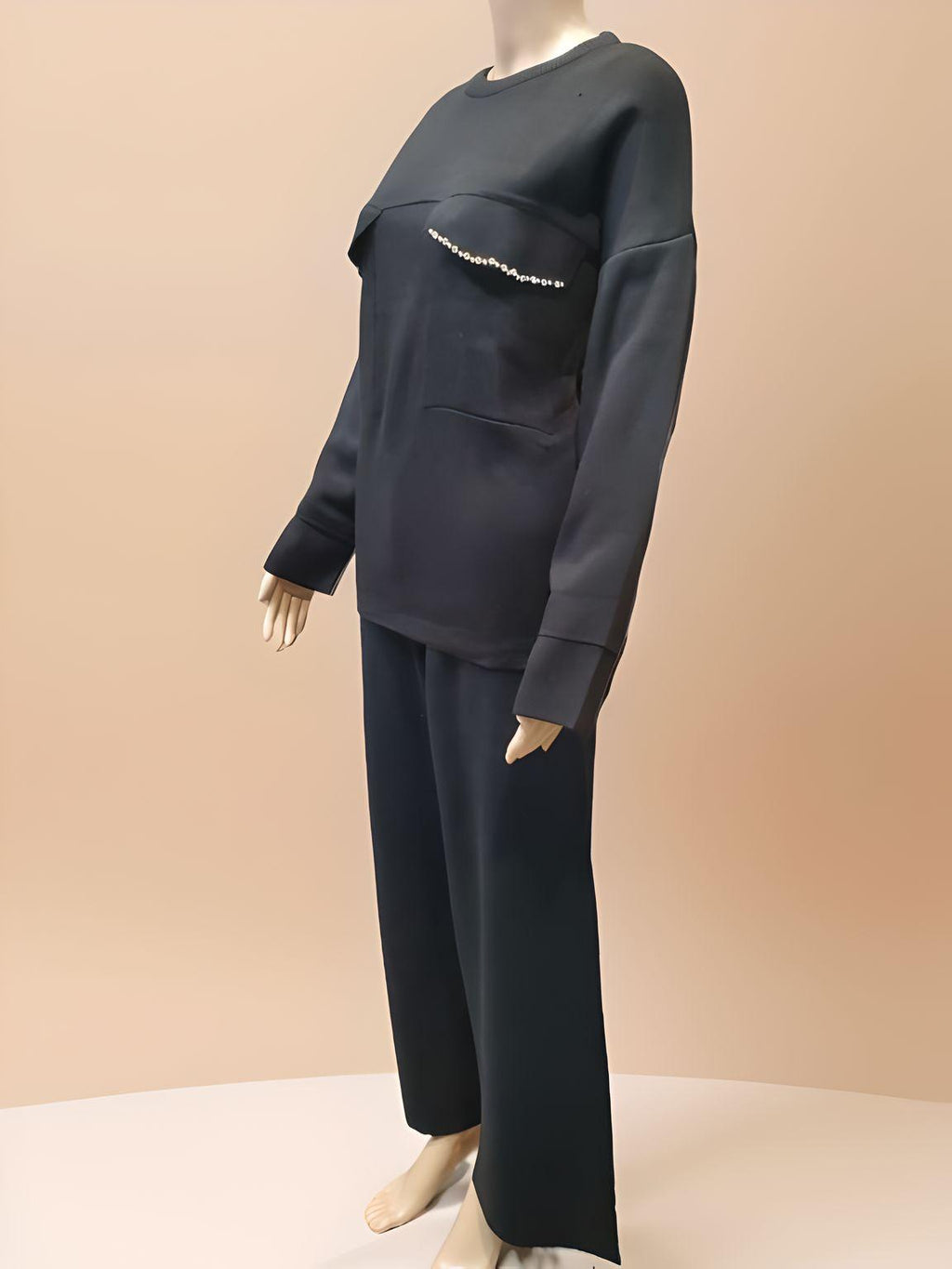 Crystal Pocket Full Sleeve Blouse - NovaSmartLinks