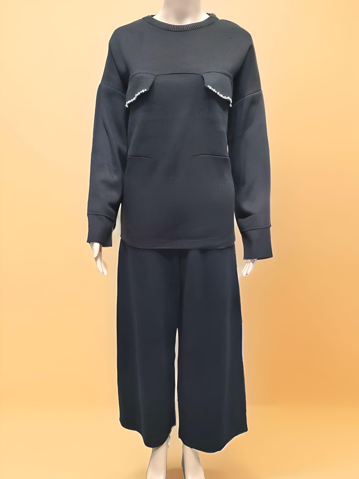 Crystal Pocket Full Sleeve Blouse - NovaSmartLinks