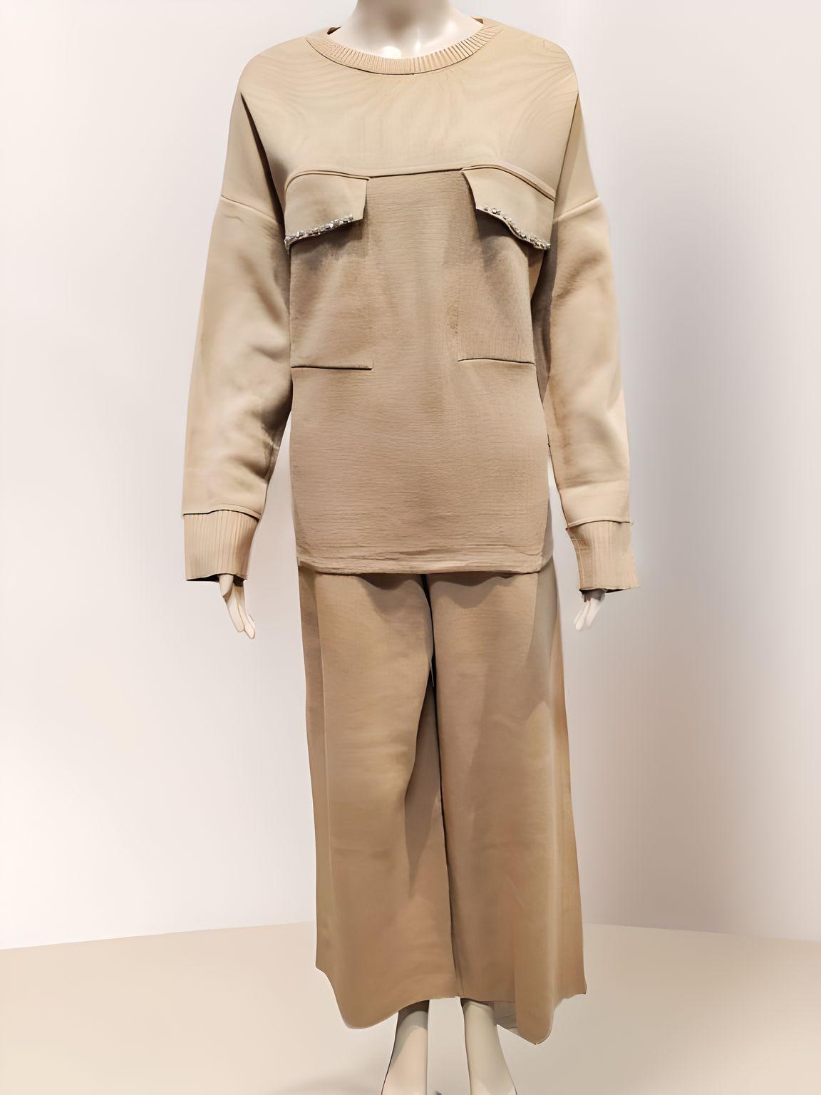 Crystal Pocket Full Sleeve Blouse - NovaSmartLinks