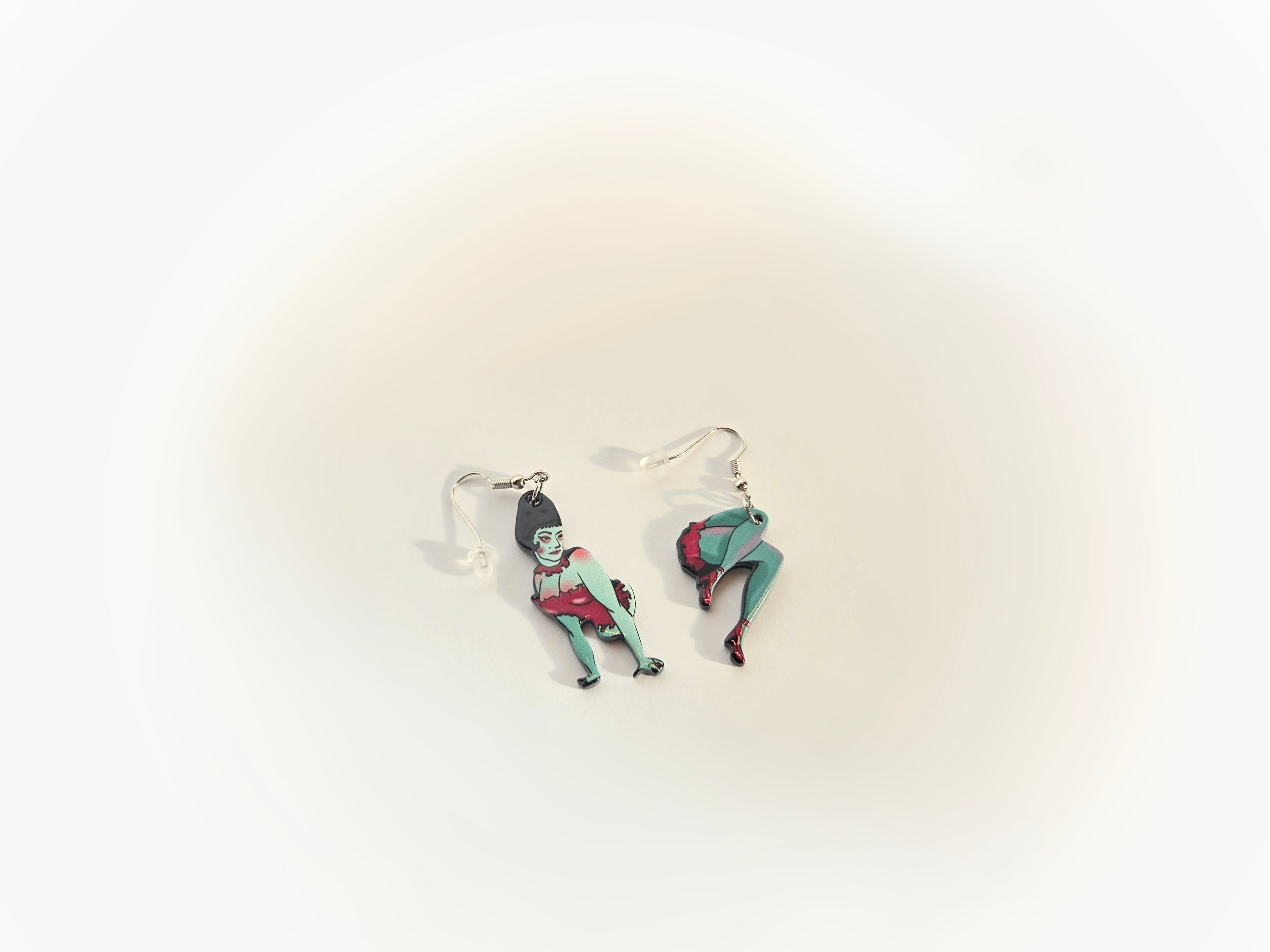 Vintage Zombie Pin-Up Girl Earrings - NovaSmartLinks