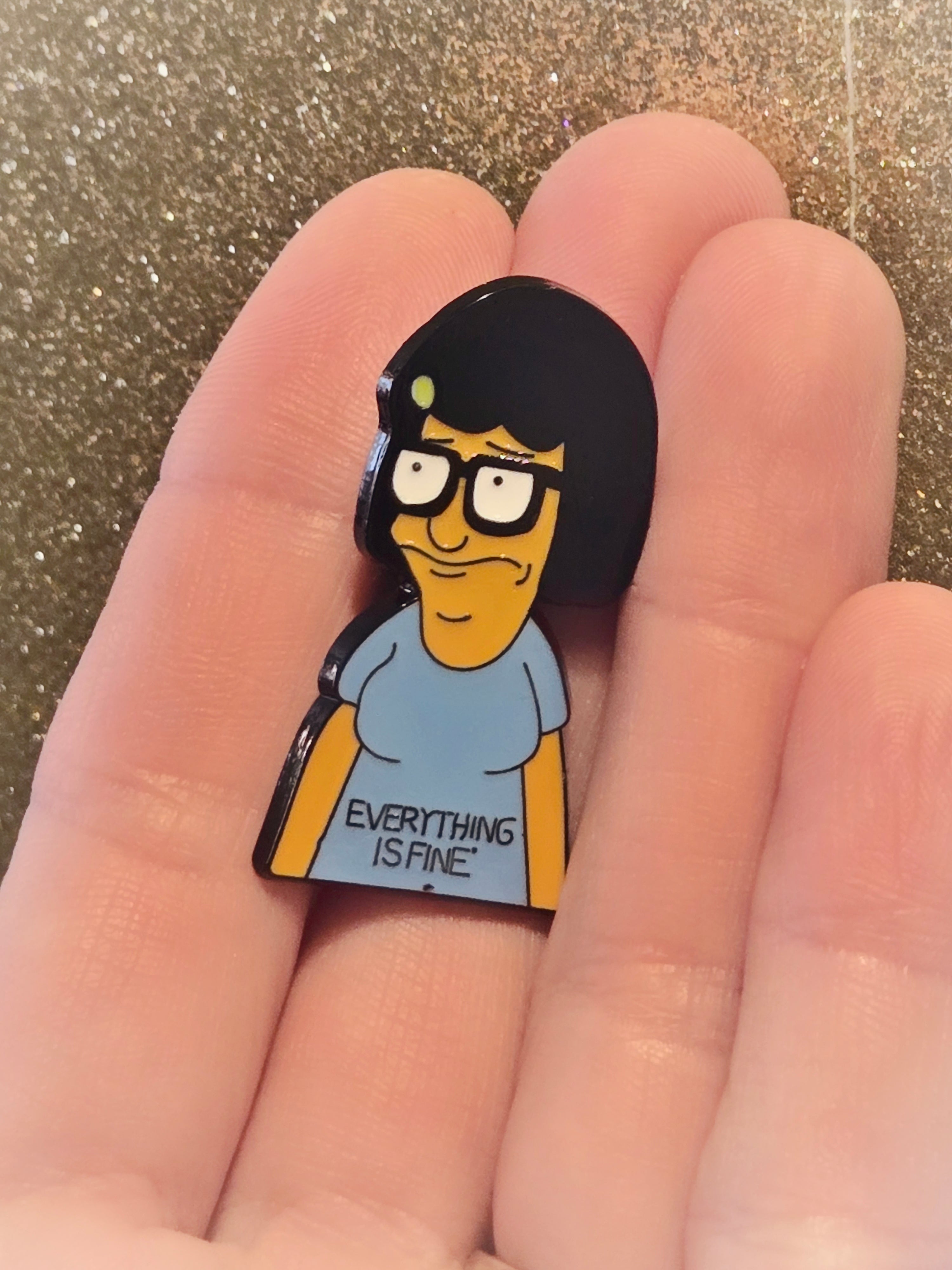 Bob's Burgers | Tina Belcher "Everything is Fine" | Collectible Pin - NovaSmartLinks