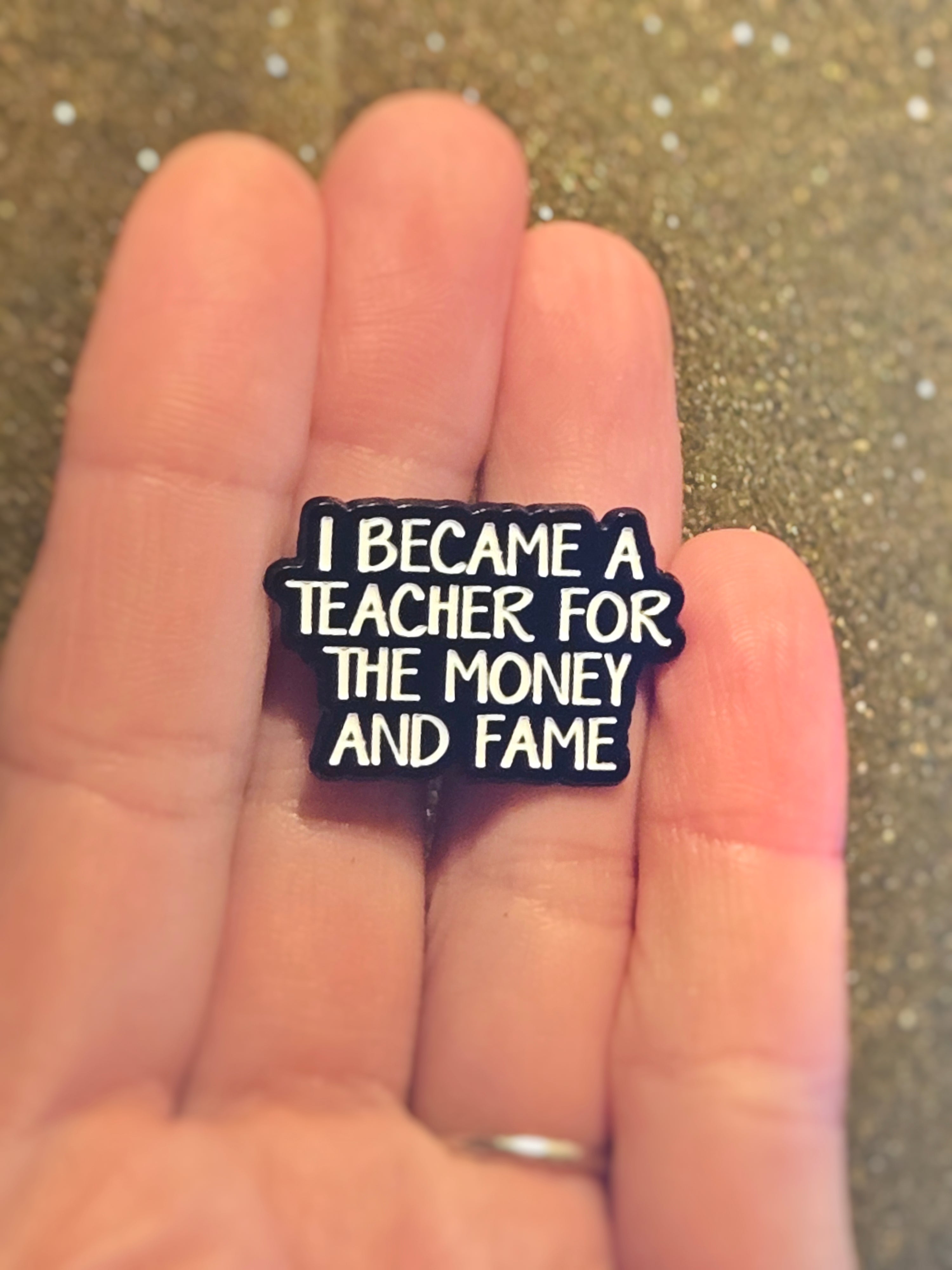 I Became a Teacher For the Money and Fame | Collectible Pin - NovaSmartLinks