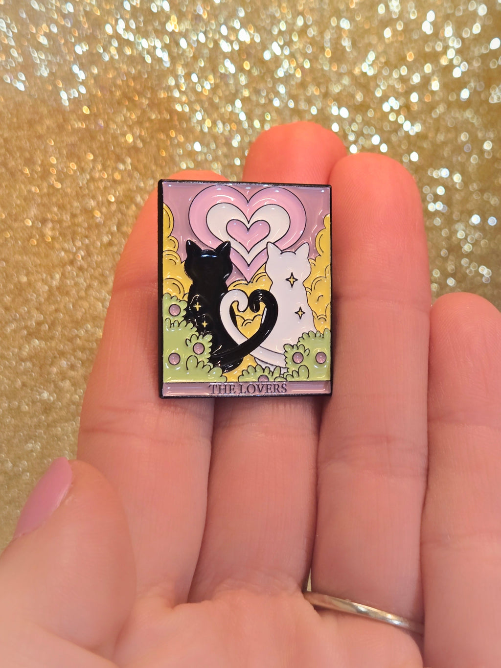 "The Lovers" Cat Tarot Card | Collectible Pin - NovaSmartLinks