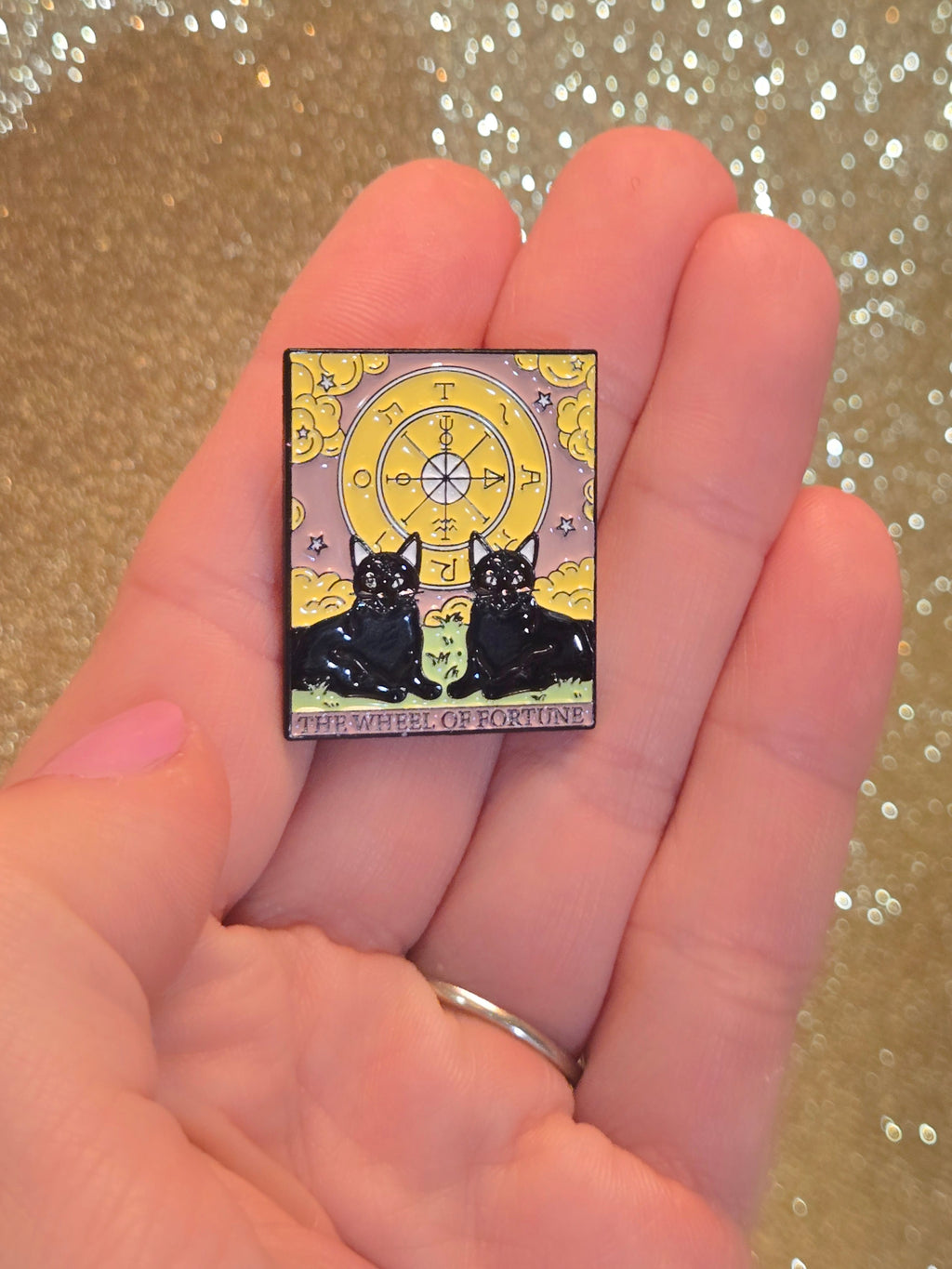 "The Wheel of Fortune" Cat Tarot Card | Collectible Pin - NovaSmartLinks