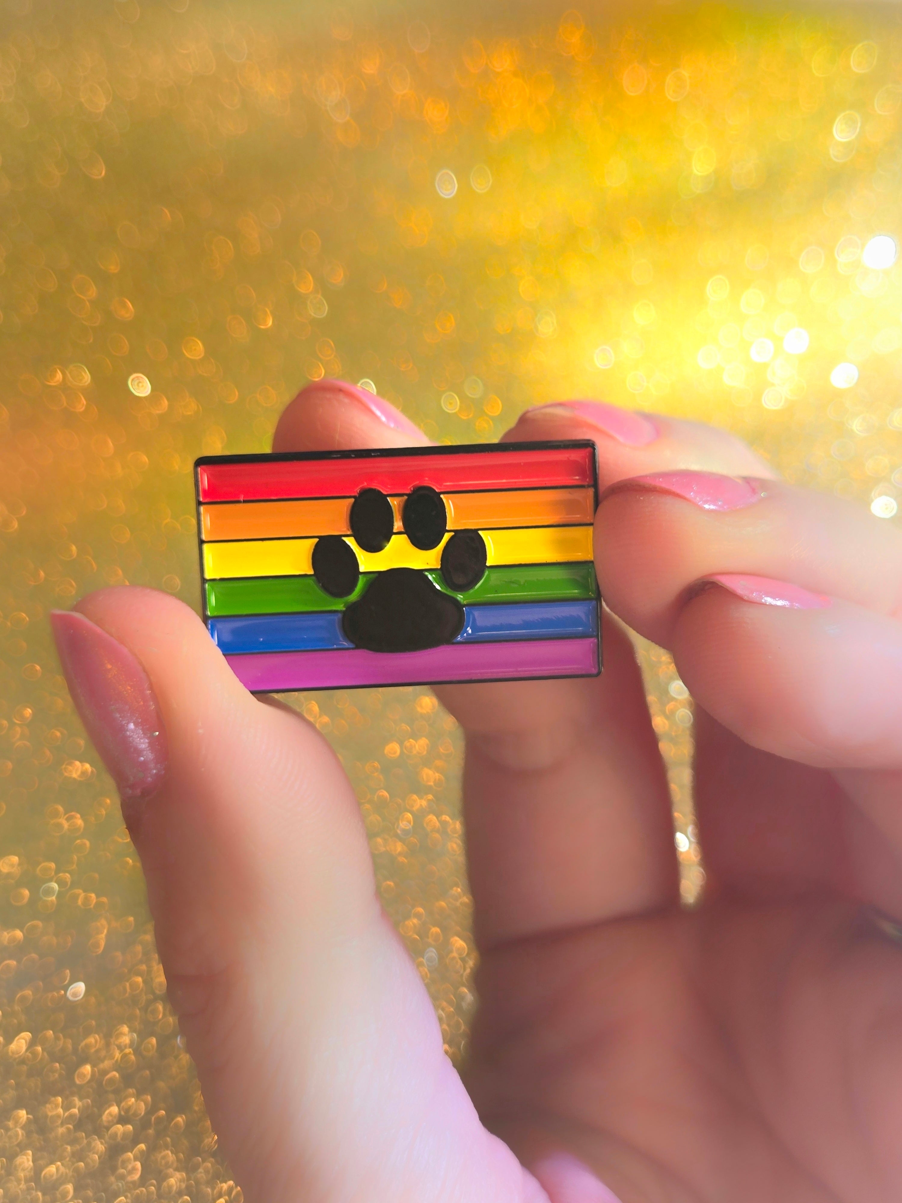 Paw Print Rainbow Flag | Collectible Pin - NovaSmartLinks