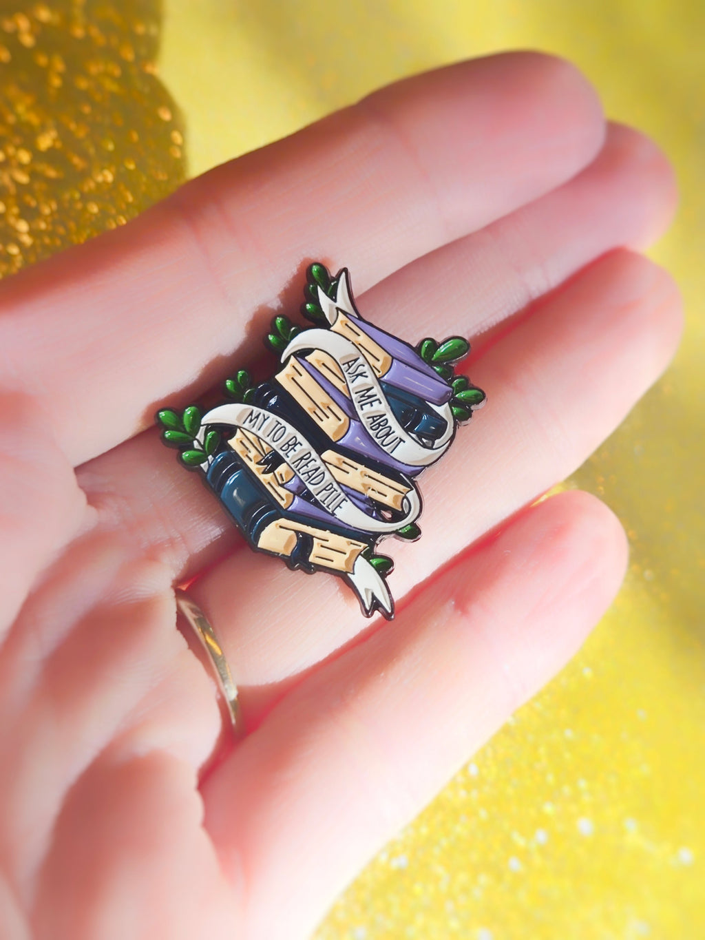 Ask Me About My "To Be Read" Pile | Collectible Pin - NovaSmartLinks