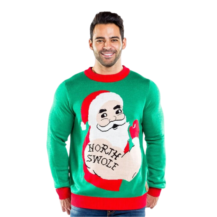 Bulky Santa North Swole Christmas Sweater - NovaSmartLinks