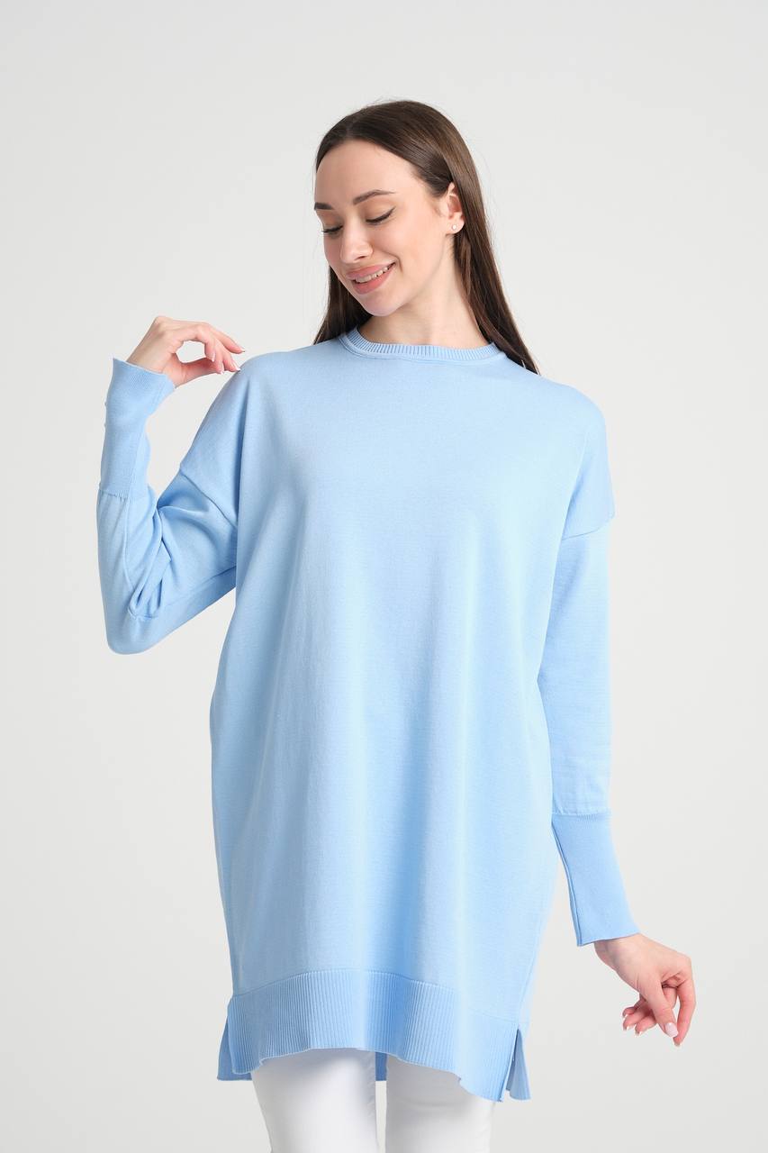 Long Tunic With Buttoned Sleeves - NovaSmartLinks