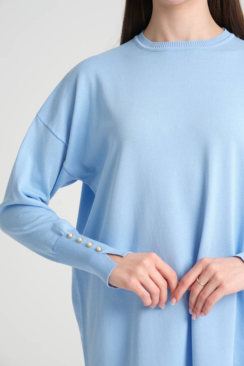 Long Tunic With Buttoned Sleeves - NovaSmartLinks