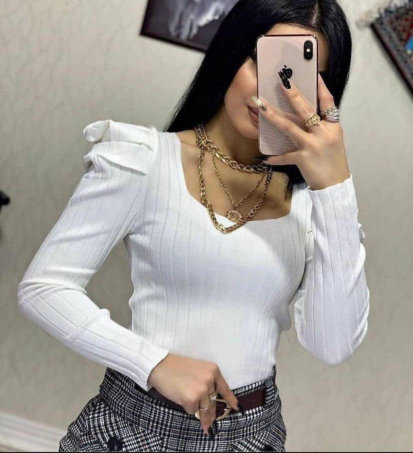 Woven Full Sleeve Blouse Ruched Shoulder - NovaSmartLinks