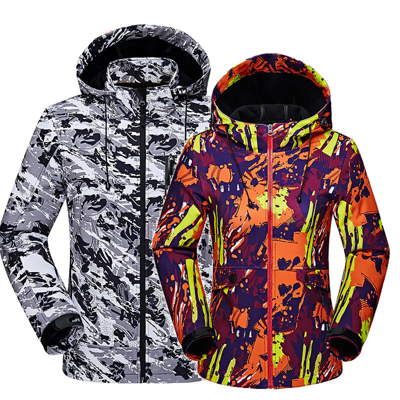Outdoor Fleece Soft Shell Jackets for Couples (Camo) - NovaSmartLinks