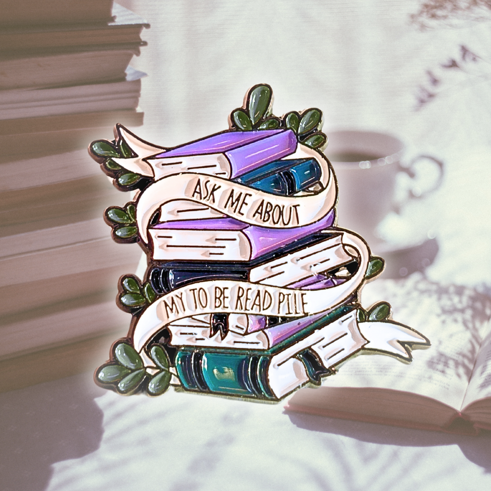 Ask Me About My "To Be Read" Pile | Collectible Pin - NovaSmartLinks