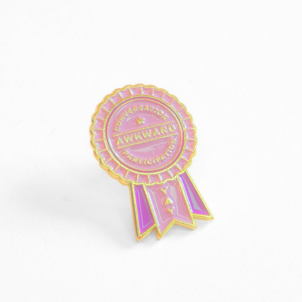 Awkward Conversation Participation (Award Ribbon) | Collectible Pin - NovaSmartLinks