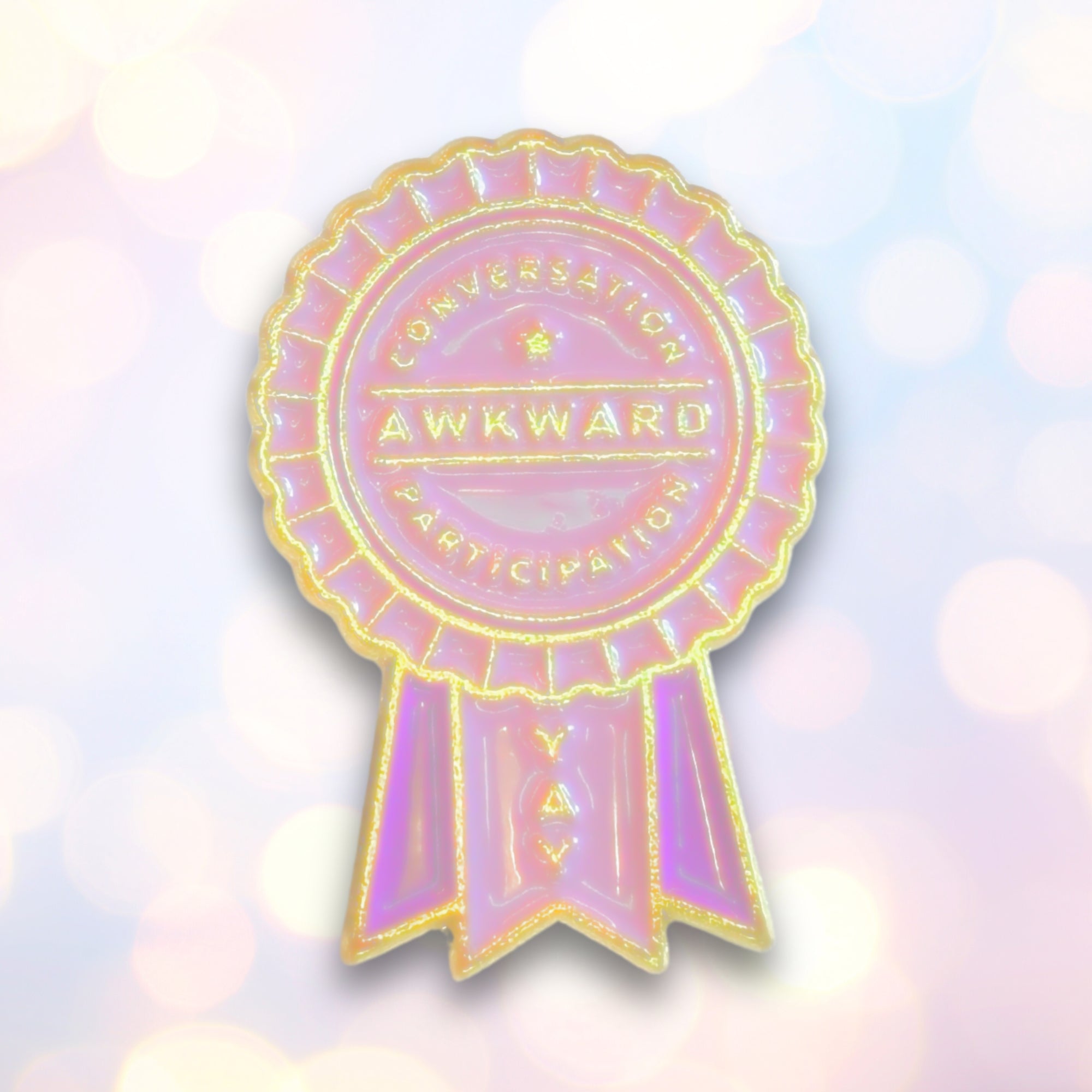 Awkward Conversation Participation (Award Ribbon) | Collectible Pin - NovaSmartLinks