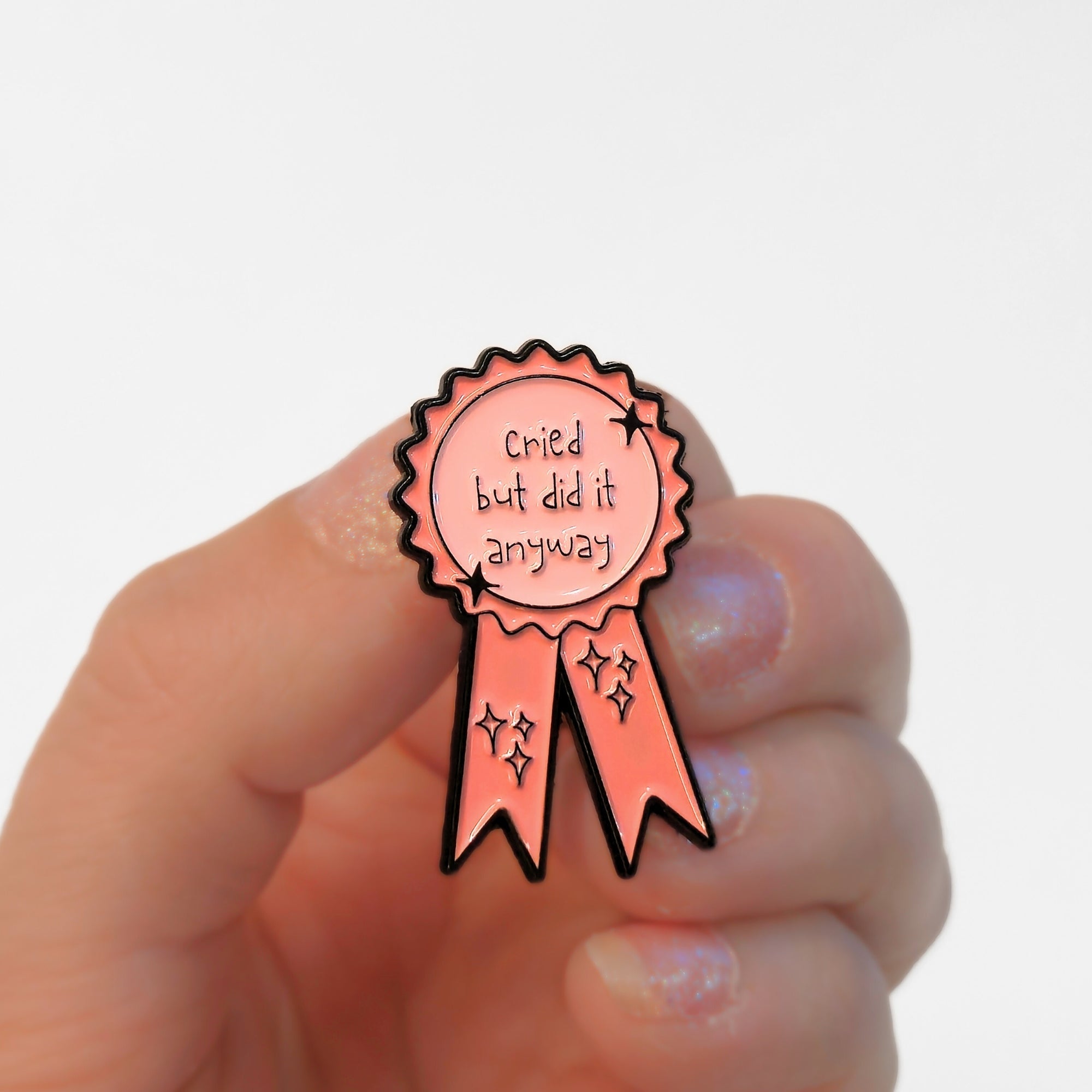 Cried But Did It Anyway (Award Ribbon) | Collectible Pin - NovaSmartLinks