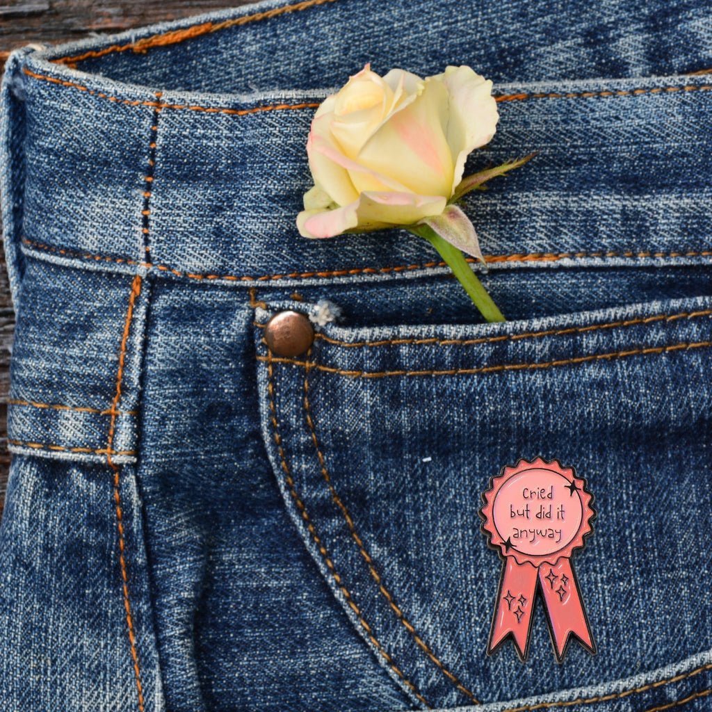Cried But Did It Anyway (Award Ribbon) | Collectible Pin - NovaSmartLinks
