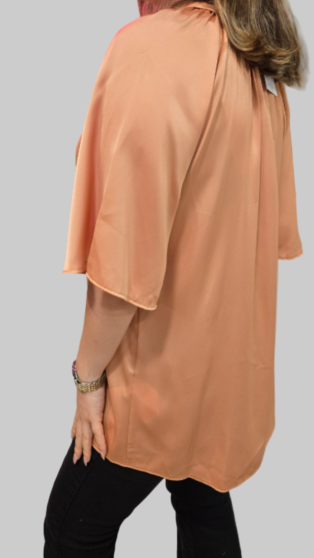Bell Sleeve Satin Shirt