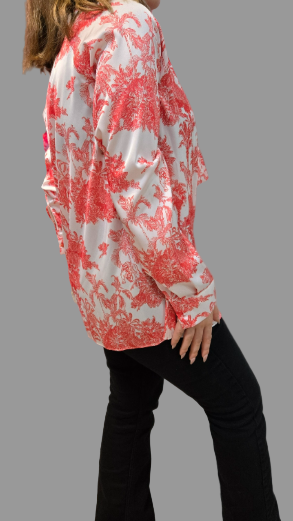 Belted Formal Printed Shirt