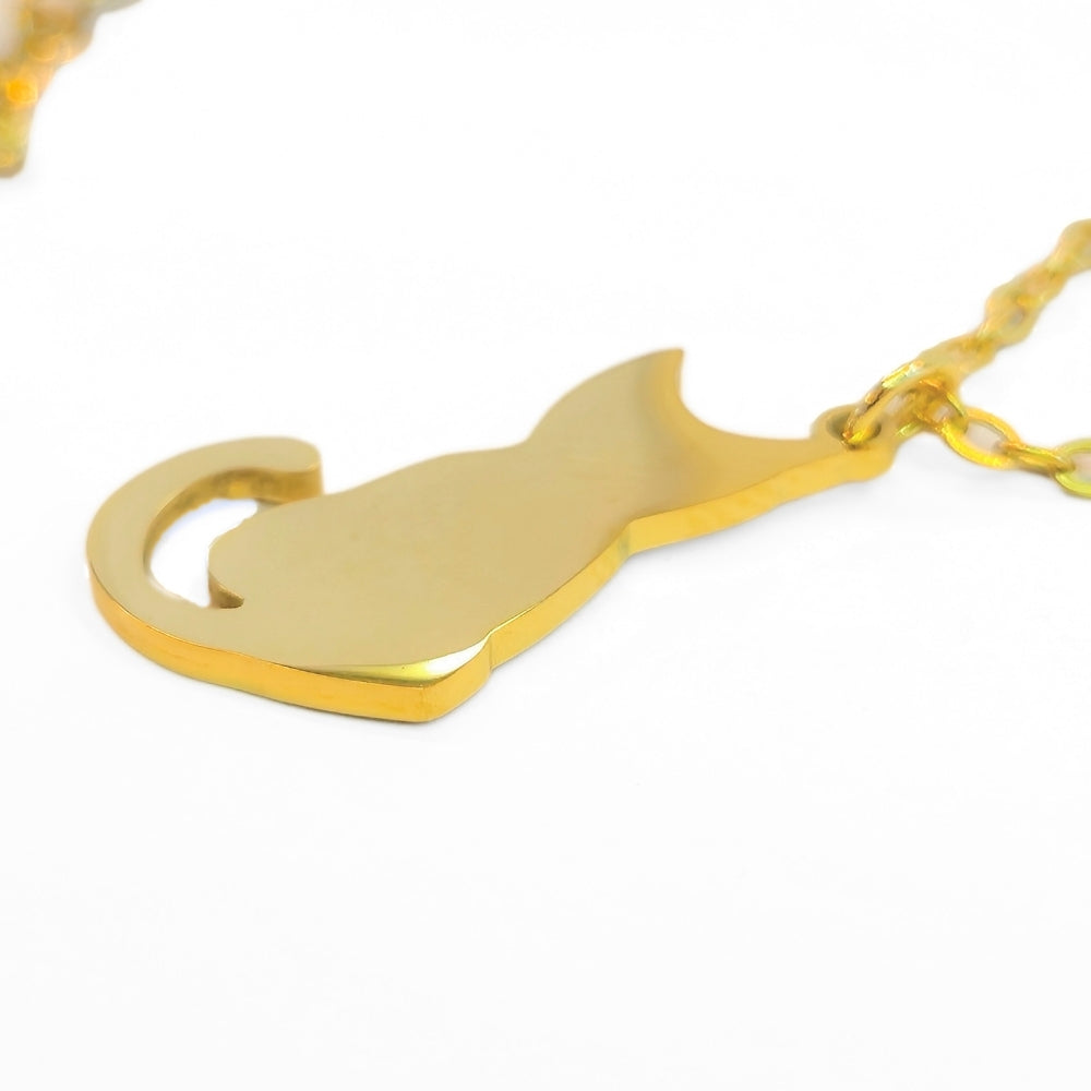 Cat Silhouette Necklace (Gold) - NovaSmartLinks