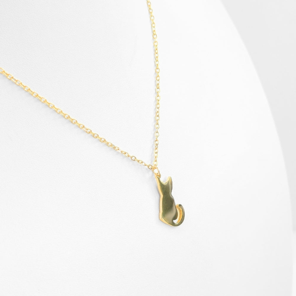 Cat Silhouette Necklace (Gold) - NovaSmartLinks