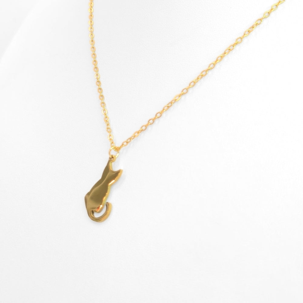 Cat Silhouette Necklace (Gold) - NovaSmartLinks