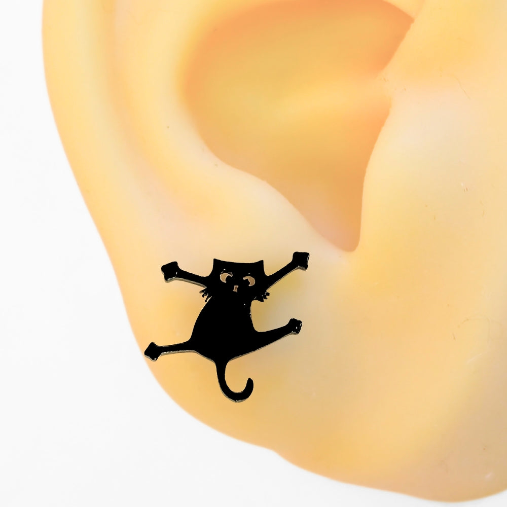 Clinging Black Cat Studs - NovaSmartLinks