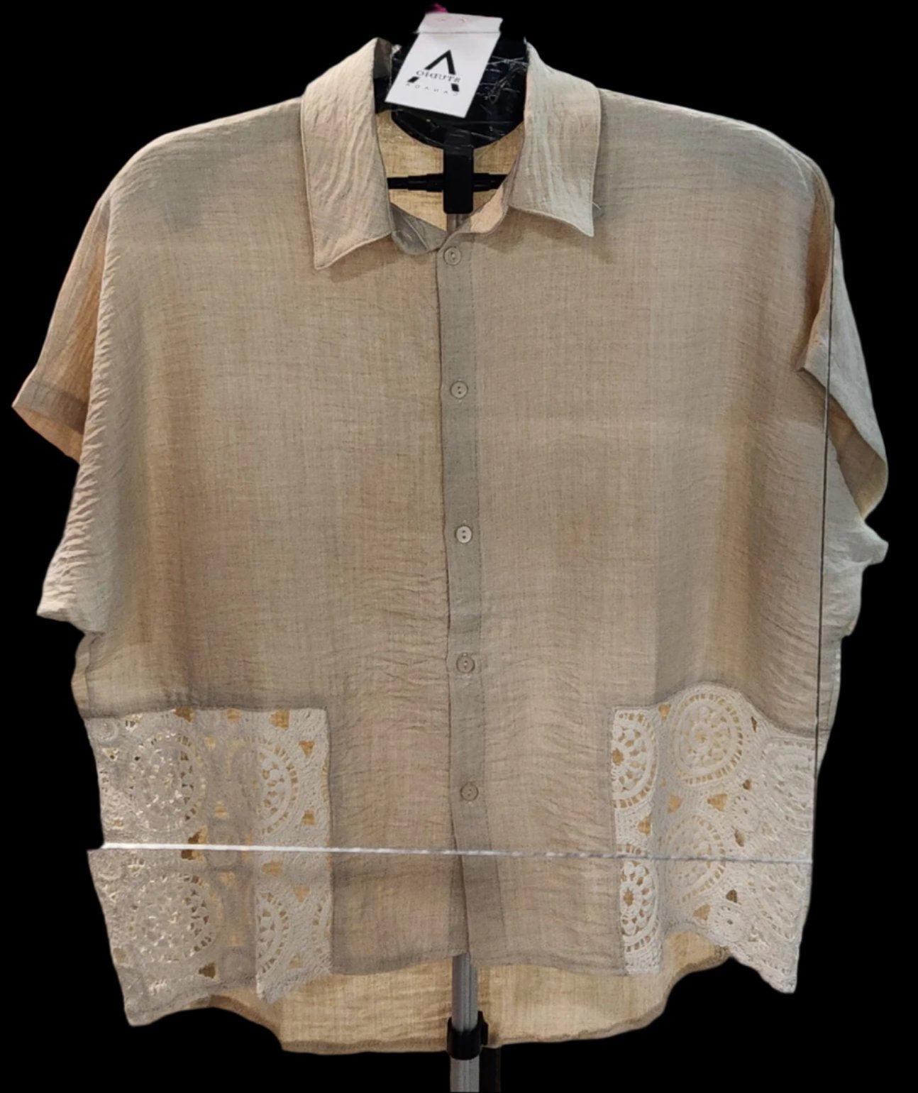 Crochet Detailed Shirt - NovaSmartLinks