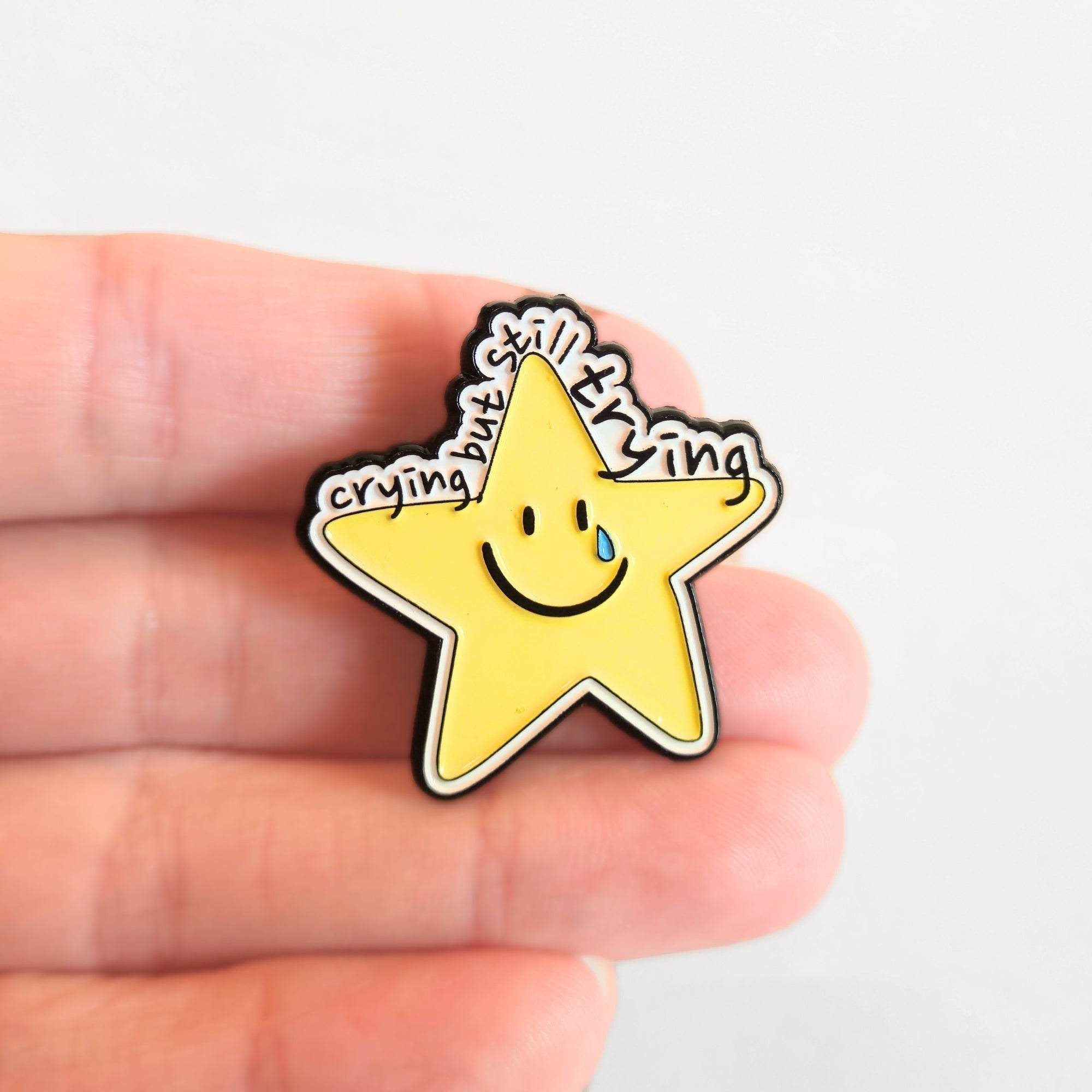 Crying But Still Trying | Collectible Pin - NovaSmartLinks