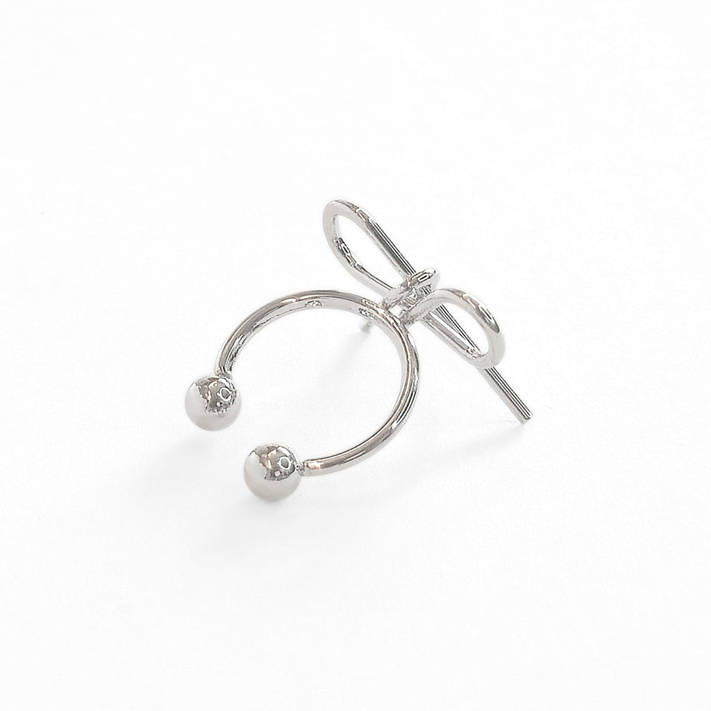 Dainty Bow Ear Cuff (Silver) - NovaSmartLinks