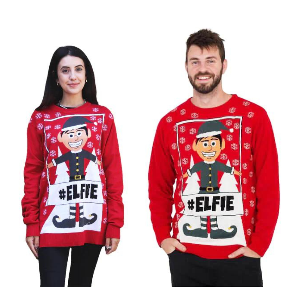 Couple - #Elfie Hashtag  Sweater - NovaSmartLinks