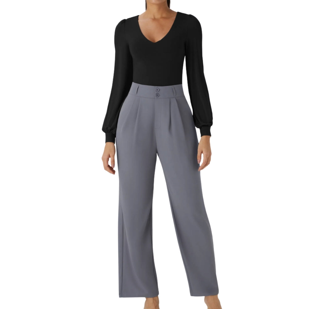 Women's V Neck Bodysuit [M] - NovaSmartLinks