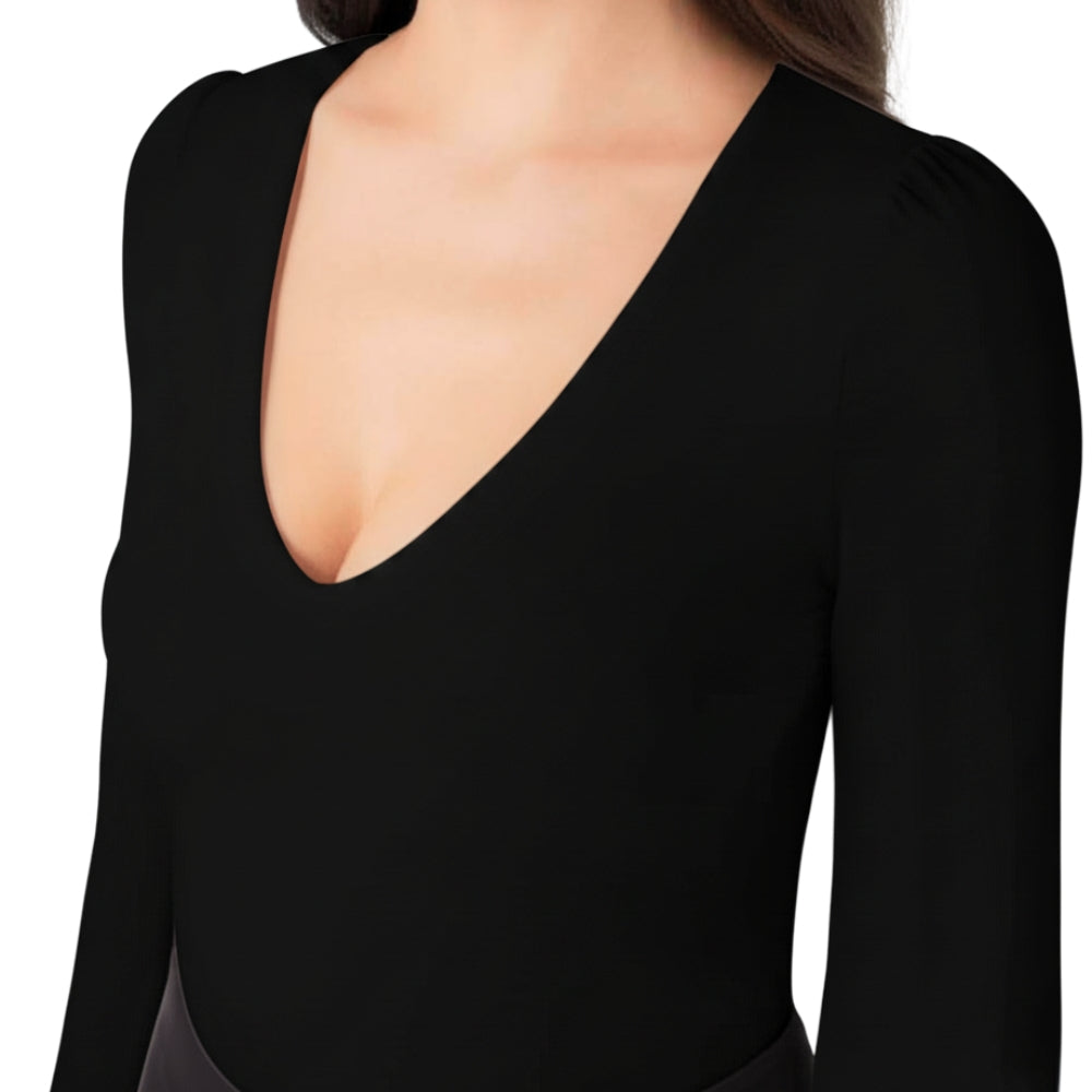 Women's V Neck Bodysuit [M] - NovaSmartLinks
