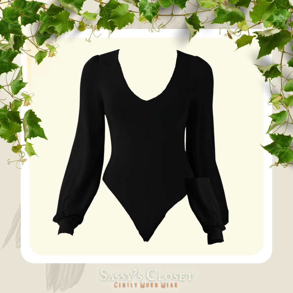 Women's V Neck Bodysuit [M] - NovaSmartLinks
