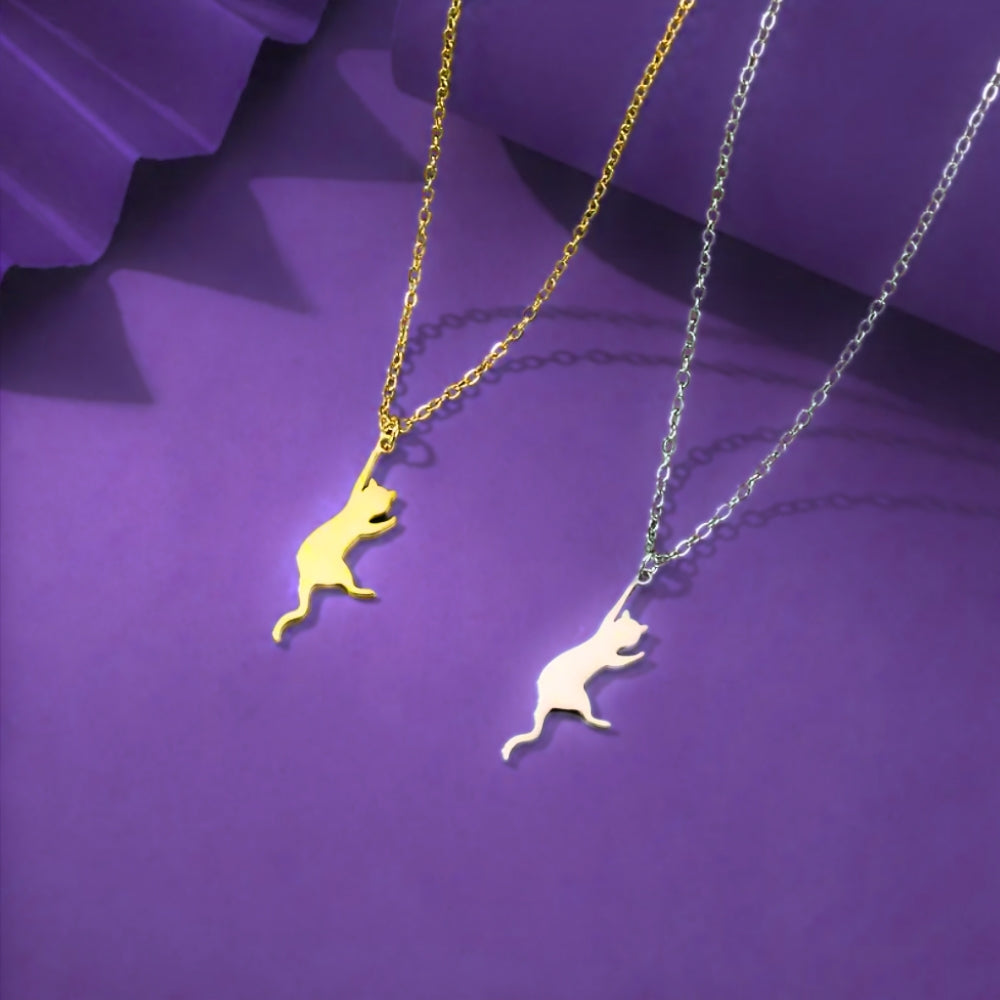 Hang In There Kitty Necklace - NovaSmartLinks